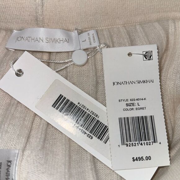 NWT Jonathan SIMKHAI Willa Loungewear Pant Cream XL - Picture 12 of 14